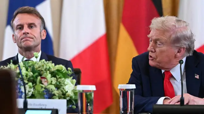 فرانس کے صدر ایمینوئل میخواں اور امریکی صدر ڈونڈ ٹرمپ