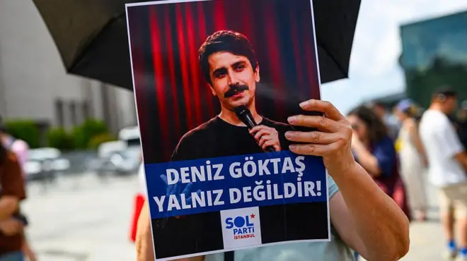 Deniz Göktaş tutuklama öncesi emniyette protestolar