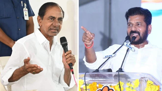 కేసీఆర్, రేవంత్ రెడ్డి 