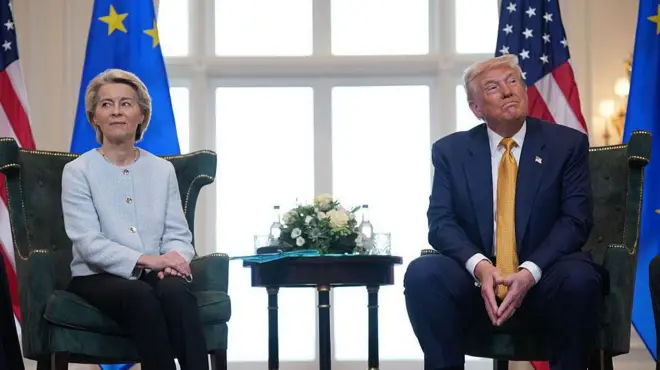 Президент США Дональд Трамп зустрівся з головою Єврокомісії Урсулою фон дер Ляйєн 