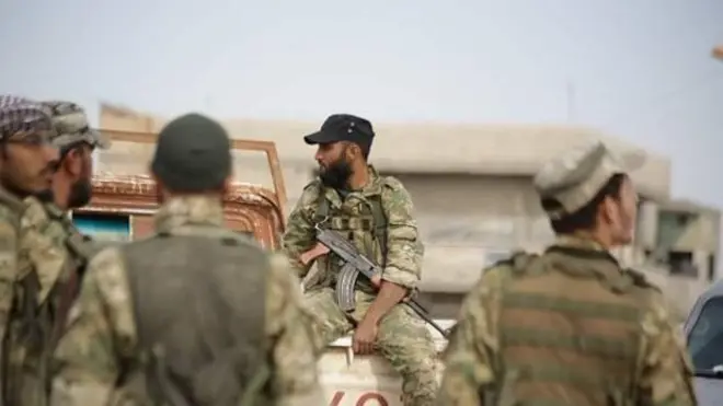 ทหารซีเรียระหว่างการสู้รบในสงครามกลางเมือง