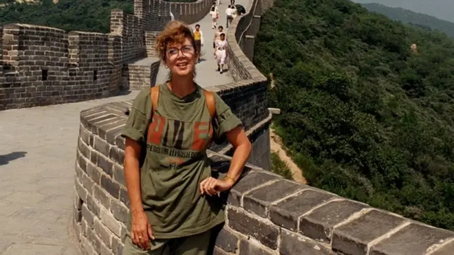 Jonna Mendez en la Muralla China