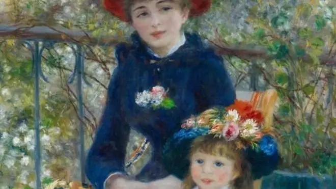 ภาพเขียนชื่อทูซิสเตอร์ (ออนเดอะเทอร์เรส) ของ ปีแอร์-ออกุสต์ เรอนัวร์