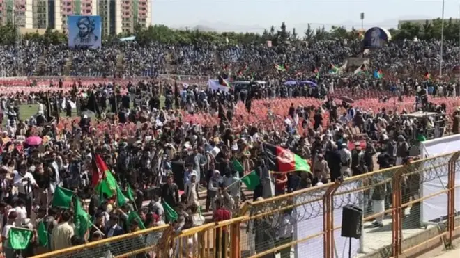 غونډه د پلازمېنې غازي سټیډیم کې کلکو امنیتي تدبیرونو سره وشوه چې سلګونو ګډونوالو پکې ګډون کړی و.