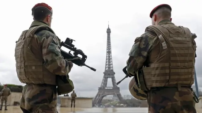 The security presence in French cities was increased after the Paris attacks