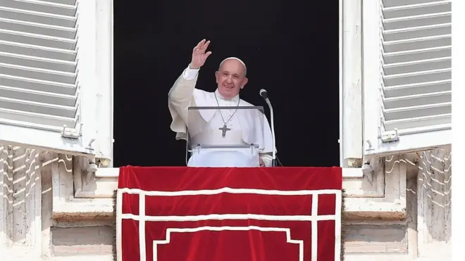 "I have to apologise for being late," Pope Francis said after being stuck in a lift
