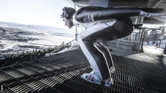 atleta preparándose