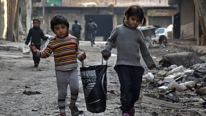 Las escenas de destrucción dominan la ciudad siria.