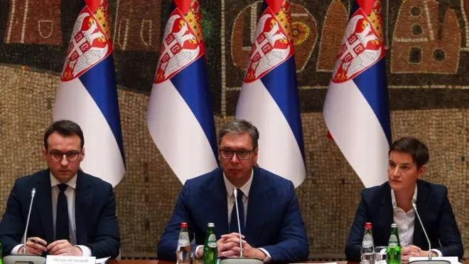 Састанку су присуствовали и премијерка Ана Брнабић и директор канцеларије за Косово и Метохију Петар Петковић