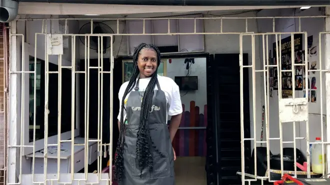 From working for strip club as waitress to professional barber, meet Janeth Alexander.