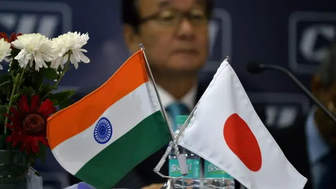 ભારત અને જાપાનનો ધ્વજ