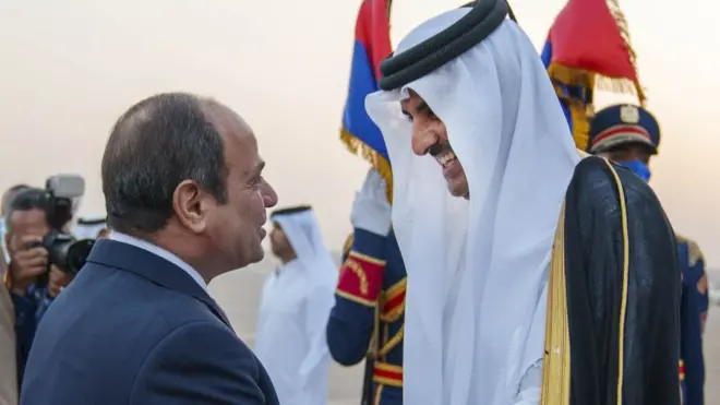 زيارة أمير قطر لمصر