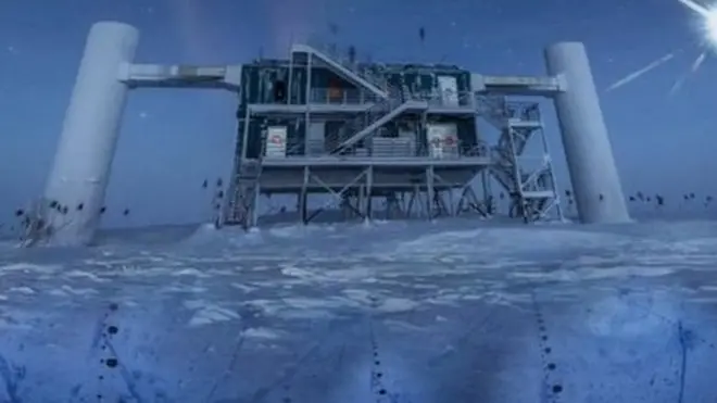 เครื่องมือตรวจจับอนุภาคนิวทริโนที่ขั้วโลกใต้ของโครงการทดลองไอซ์คิวบ์