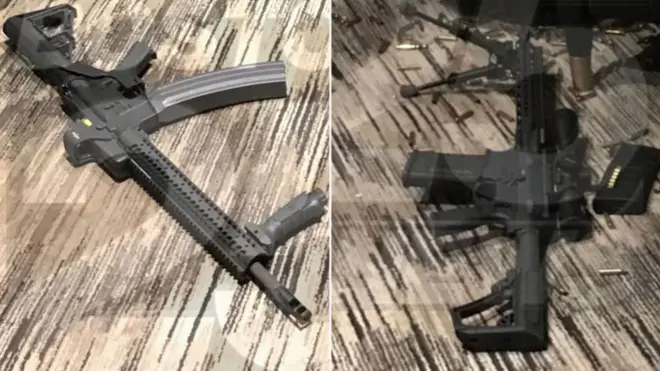 一家美國媒體披露的槍手使用的武器圖片
