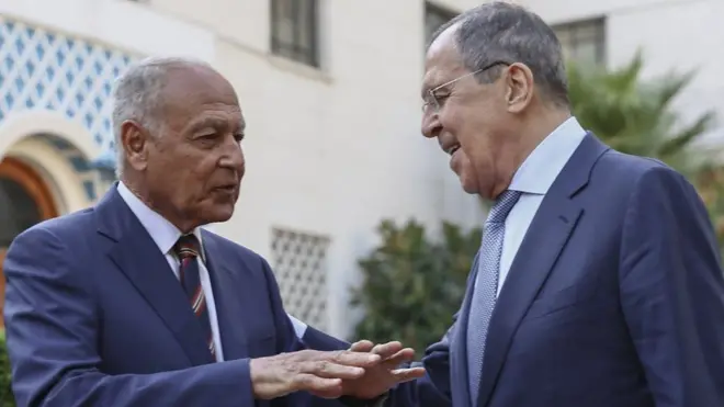 Lavrov with the head of the Arab League