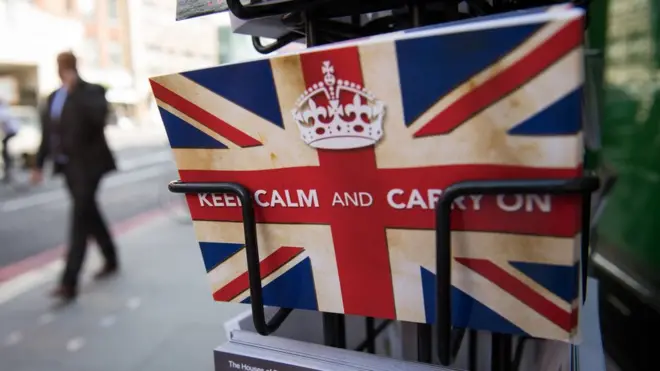 Открытка с британским флагом