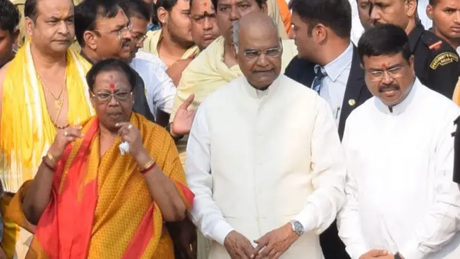 राष्ट्रपति रामनाथ कोविंद 18 मार्च को मंदिर के दर्शन के लिए गए थे