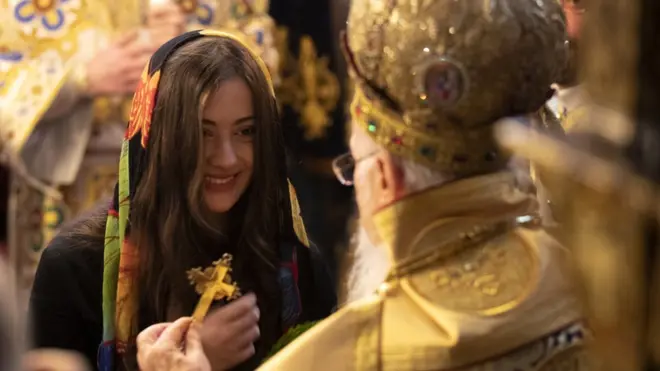 Евгения Порошенко и патриарх Варфоломей