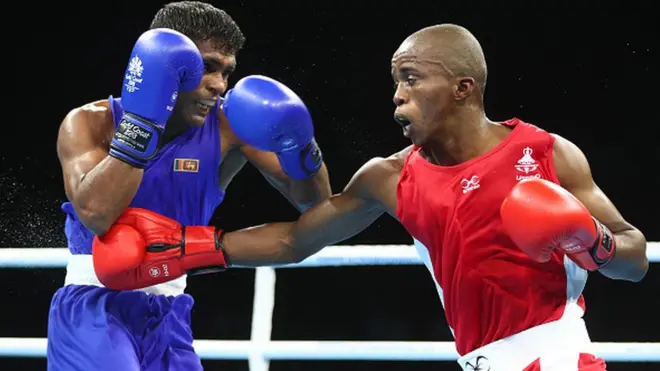 කිලෝ ග්‍රෑම් 52 බර පන්තියේ අවසන් පූර්ව තරඟයට සුදුසුකම් ලැබූ බොක්සිං ක්‍රීඩක ඉශාන් බණ්ඩාර