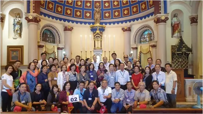 Một trong nhiều đoàn giáo dân từ Việt Nam vừa bay sang Thái Lan để chào đón Đức Giáo Hoàng Francis hôm 20/11/2019