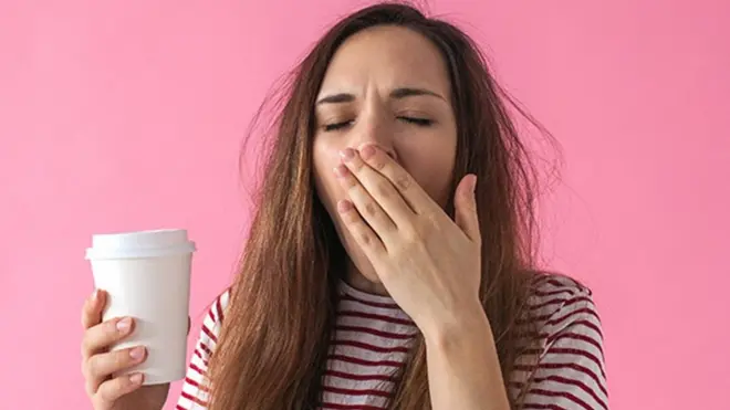 Sleep deprived woman