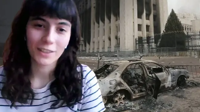 Николь уехала в Казахстан встречать Новый год и кататься на лыжах, и оказалась в эпицентре протестов.