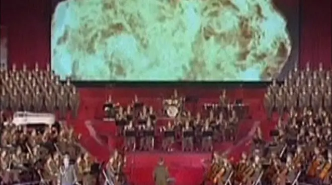 En un video difundido en medio de un acto oficial, Corea del Norte presentó una animación en la que un misil hace explotar una de las bases militares del gobierno de Trump