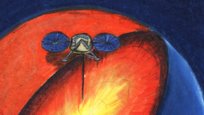 иллюстрация - зонд на Марсе