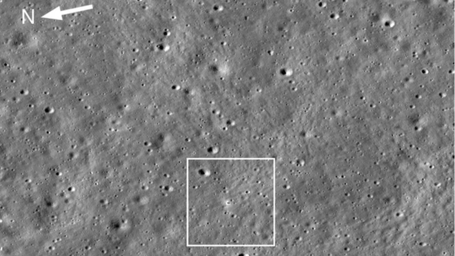 Nasa's image of Chandrayaan-3 lander