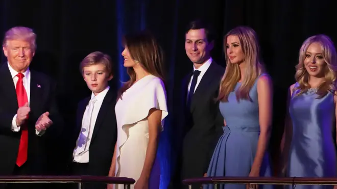 Trump and family