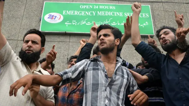 कश्मीर के प्रदर्शनकारी