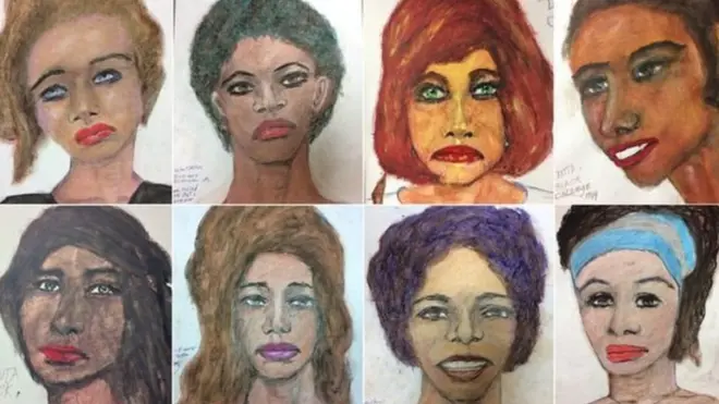 ایف بی آئی نے سیمیول کے بنائے تصویری خاکے اس امید پر جاری کیے ہیں کہ اس سے مزید مقتولین کی شناخت ہو سکے گی