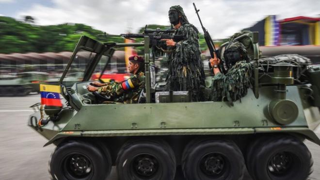 Tanqueta militar venezolana.