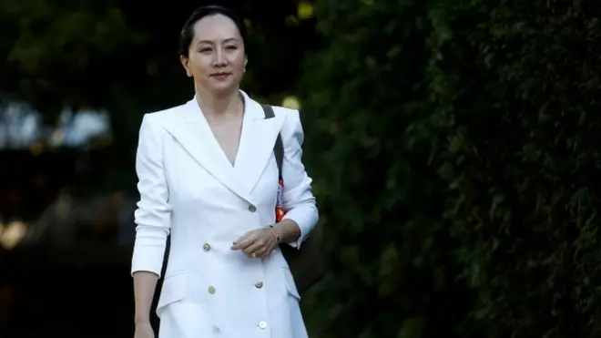 Meng Wanzhou leaves her home to appear in British Columbia supreme court for a hearing, in Vancouver, British Columbia