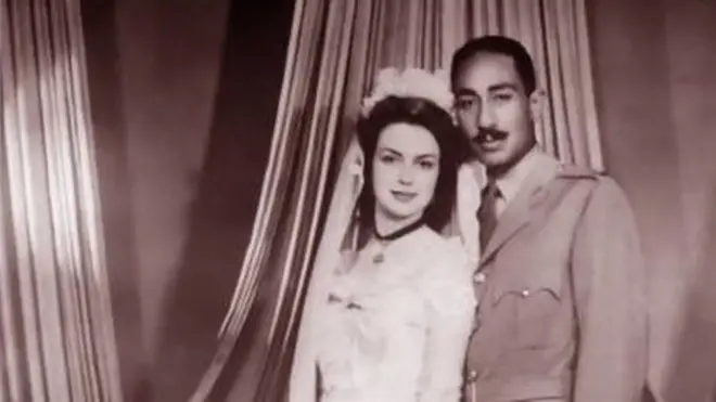 أنور السادات وجيهان السادات