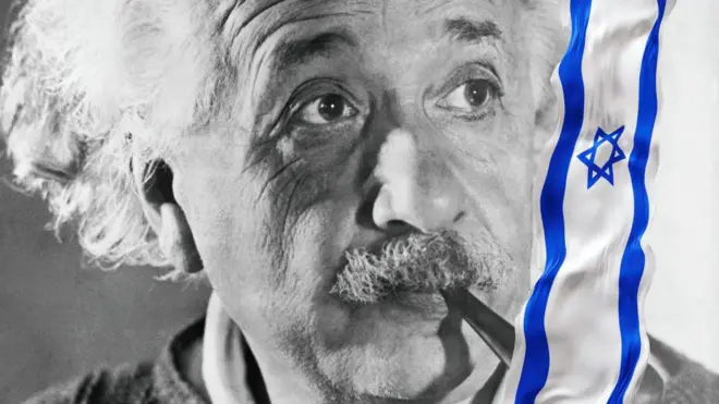 Albert Einstein y la bandera de Israel