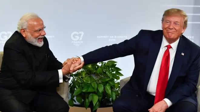 صدر ٹرمپ اور نریندر مودی کی ملاقات