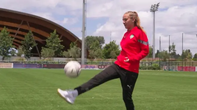 لاعبة في المنتخب المغربي