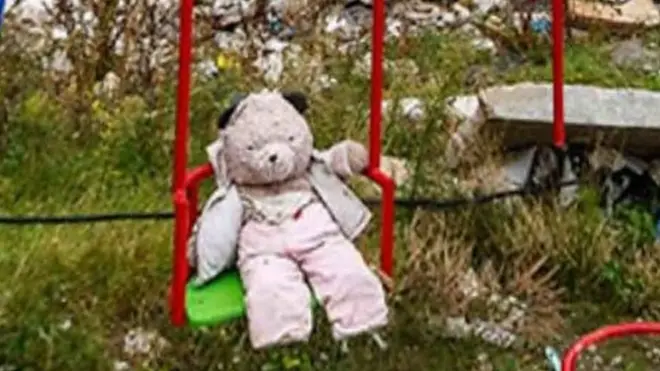 Разрушенный жилой дом в Харькове