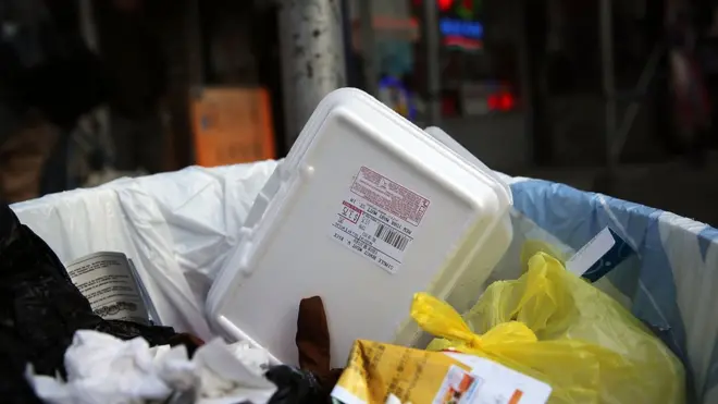 Wadah styrofoam untuk makanan tidak boleh digunakan lagi di Kota Bandung, Jawa Barat (ilustrasi).