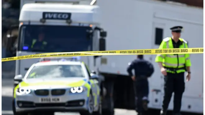 警方封锁了现场。