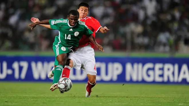 Nigeria Golden Eaglets player and Switzerland player for Abuja National stadium, 2009