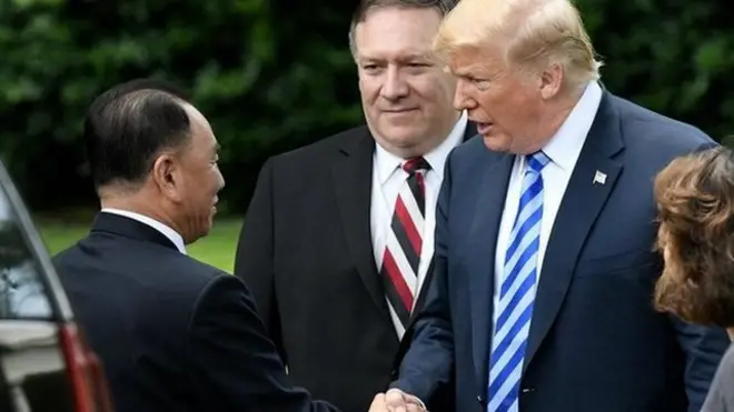 ٹرمپ اور شمالی کوریائی ایلچی جنرل کم یونگ چول