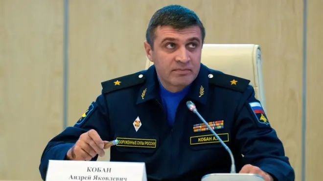 26 сентября 2016 года. Генерал Кобан на брифинге минобороны России и представителей ВПК о первичных радиолокационных данных в районе крушения самолета Boeing-777 в Донбассе