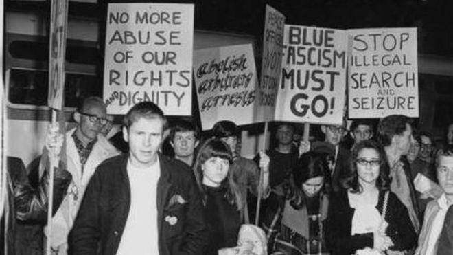 Imagen de archivo de la protesta de 1967