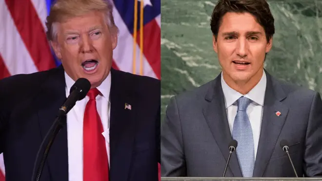 US President-elect Donald Trump and Canadian Prime Minister Justin Trudeau