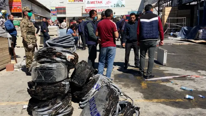 Binəqədi rayonu ərazisindəki "Eurohome" tikinti malları bazarında