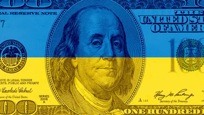 долар і український прапор