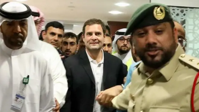 راہل گاندھی امارات کے دو روزہ دورے پر تھے