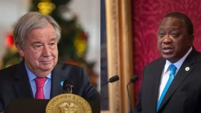 Barreessaa Olaanaa UN, Antooniyoo Guteereez fi Pirezidantii Keenyaa Uhuruu Keeniyaataa